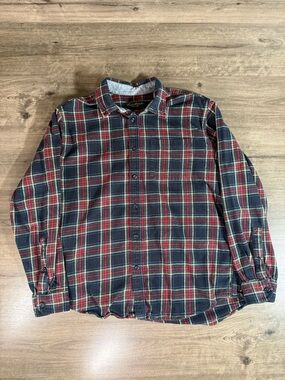 Vintage Eddie Bauer Flannel Shirt Mens Large Plaid Button Down Outdoor Casual
